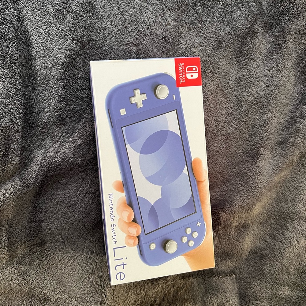 Nintendo Switch Lite in blue.